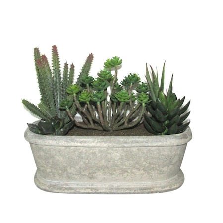 Jeco 7.5 in. Artifical Succulent Garden HD-BT028